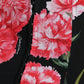 Black Carnation Pencil Cut Knee Length Skirt