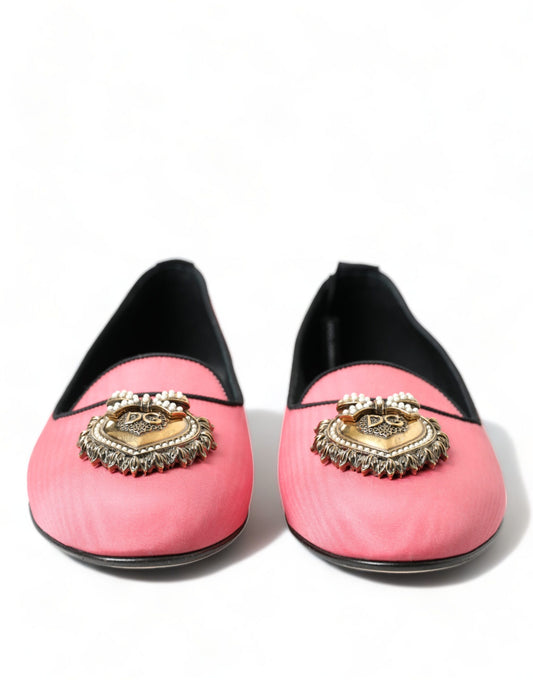 Pink Black Devotion Slip On Flat Shoes