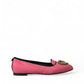 Pink Black Devotion Slip On Flat Shoes