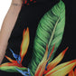 Black Strelitzia High Waist Pencil Cut Skirt