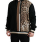 Black Leopard Hooded Sweatshirt Sweater