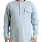 Light Blue Cotton Buttoned Pullover Sweater