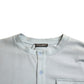 Light Blue Cotton Buttoned Pullover Sweater