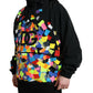 Multicolor Nylon Hooded Pullover Sweater