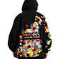 Multicolor Nylon Hooded Pullover Sweater