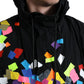 Multicolor Nylon Hooded Pullover Sweater