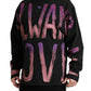 Black Embellished Crewneck Pullover Sweater