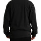 Black Embellished Crewneck Pullover Sweater