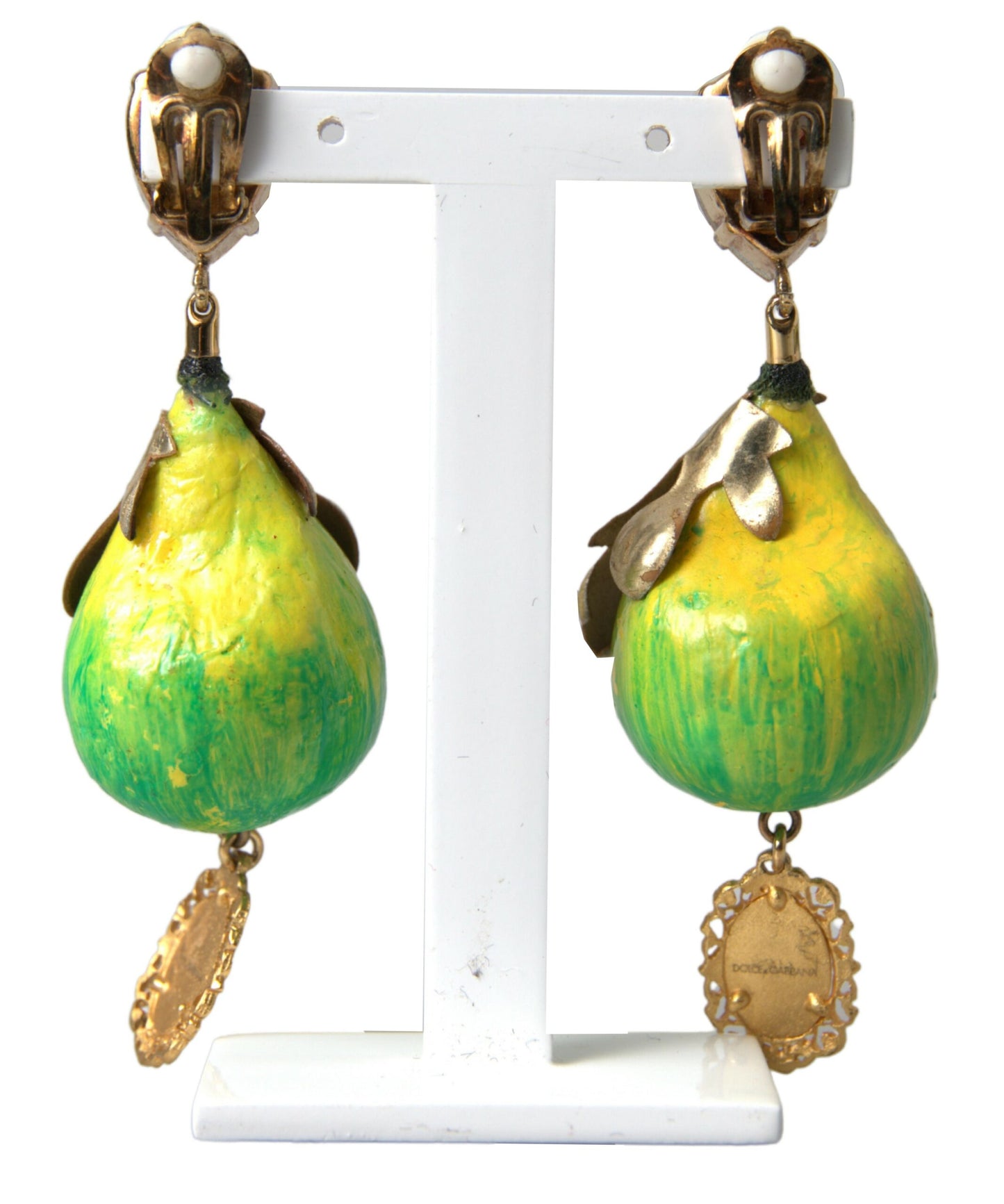 Green Fig Crystal Dangle Earrings