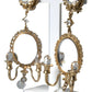 Gold Plated Mirror Chandelier Earrings