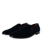 Black Velvet Loafers Formal Dress Shoes