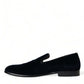 Black Velvet Loafers Formal Dress Shoes