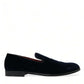 Black Velvet Loafers Formal Dress Shoes