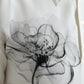 Off White Floral Print Collared Polo T-shirt