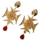 Opulent Gold-Toned Clip-On Earrings