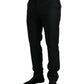 Black Wool Slim Fit Formal Trouser Dress Pants