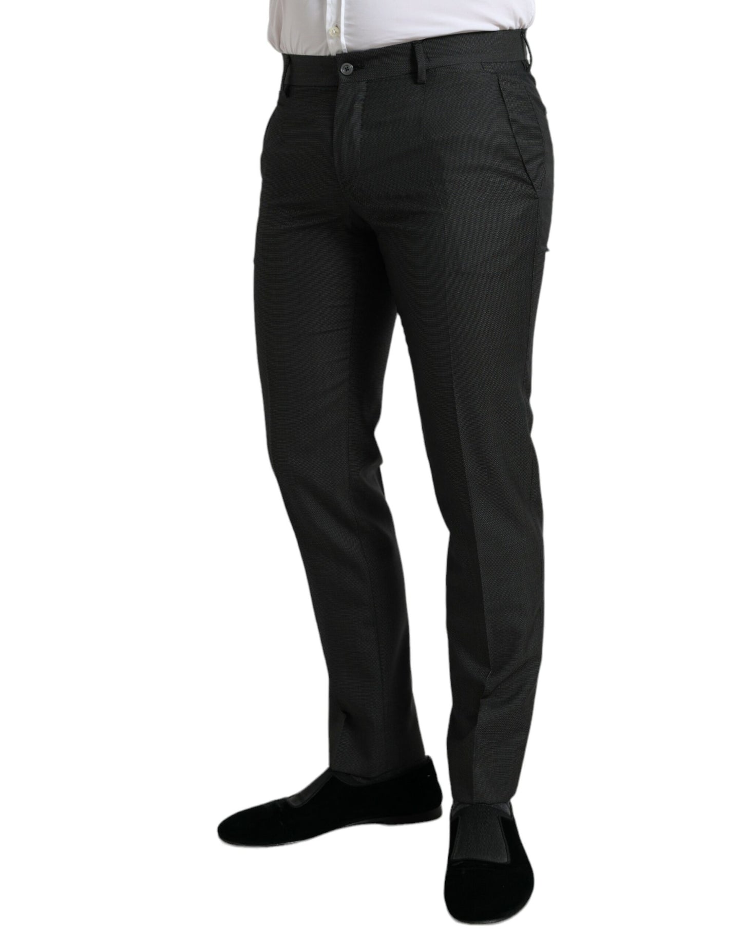 Dark Gray Stretch Slim Formal Pants