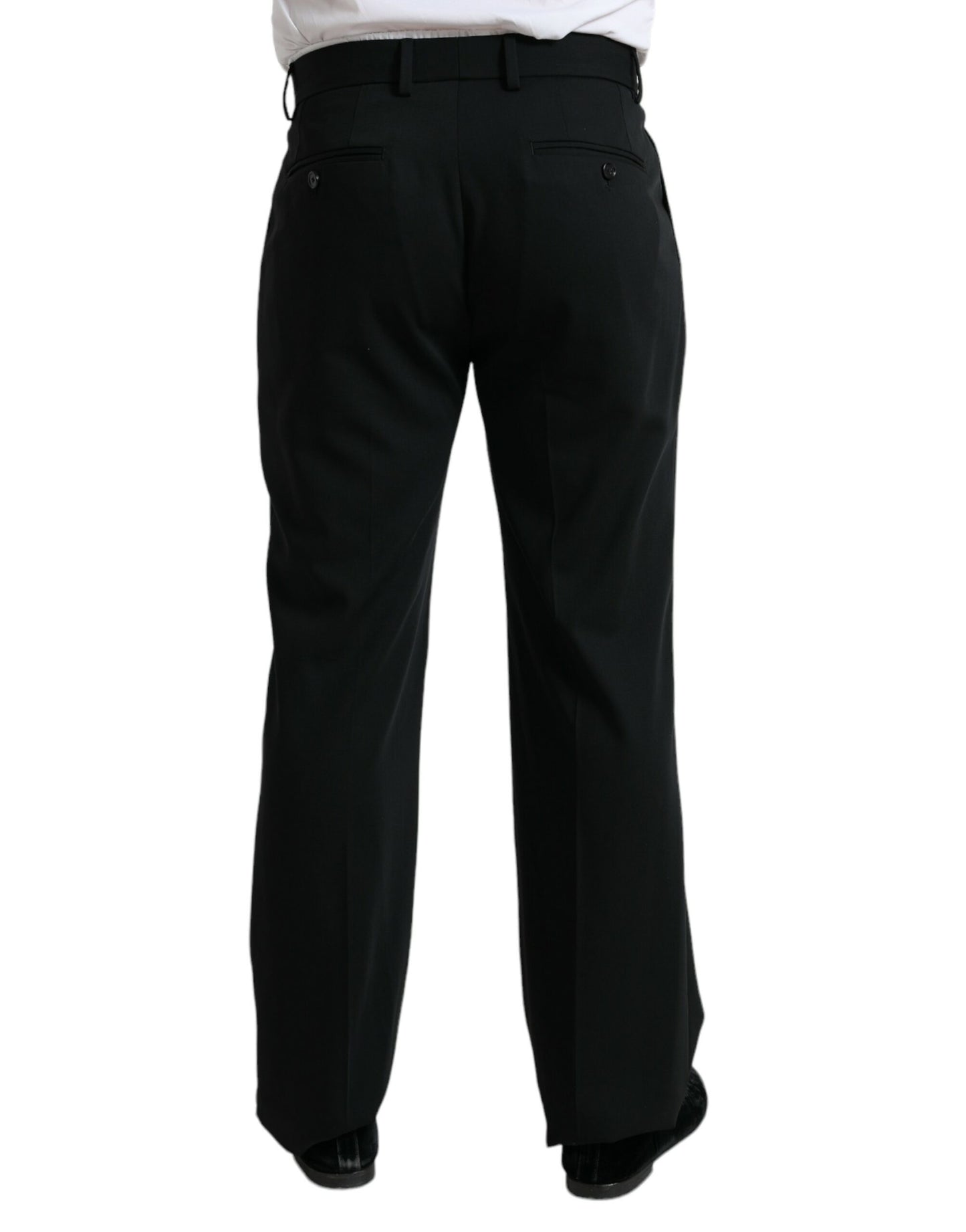 Black Wool Formal Straight Fit Dress Pants