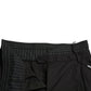 Black Cotton Stretch Cargo Bermuda Shorts