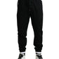 Black Cotton Logo Sweatpants Jogging Pants