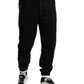 Black Cotton Logo Sweatpants Jogging Pants