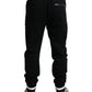 Black Cotton Logo Sweatpants Jogging Pants