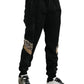 Black Cotton Slim Stretch Jogger Pants