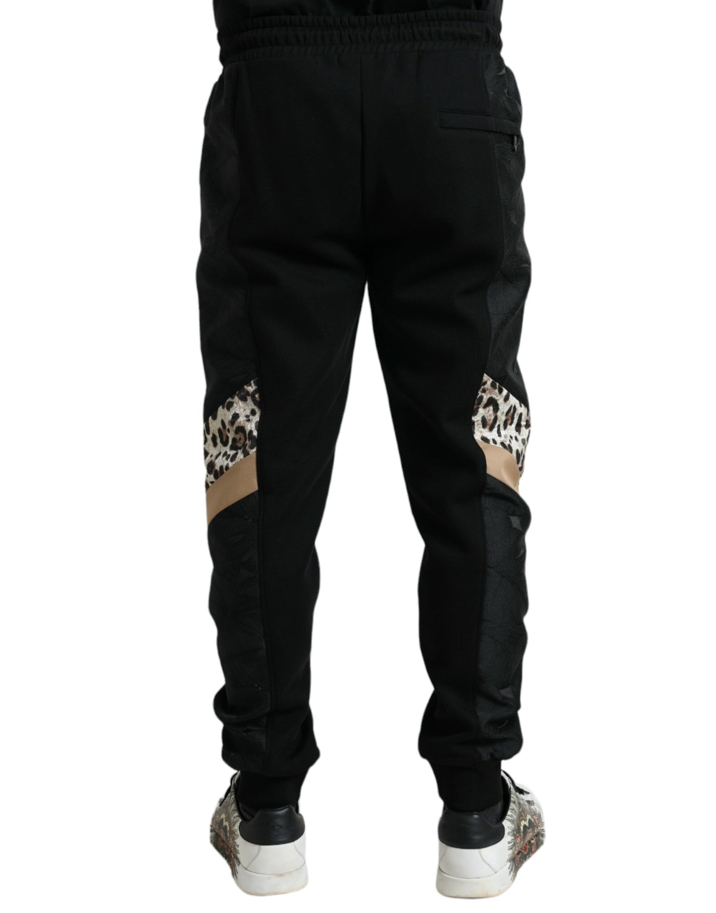 Black Cotton Slim Stretch Jogger Pants