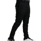 Black Gray Slim Cotton Denim Jeans Pants