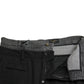 Black Gray Slim Cotton Denim Jeans Pants