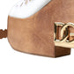 Chic White Leather Wedge Sandals