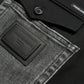 Black Gray Slim Cotton Denim Jeans Pants