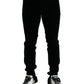Black Cotton Blend Skinny Denim Jeans
