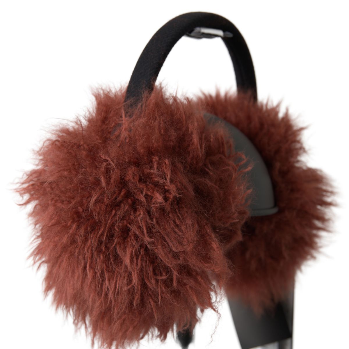 Red Alpaca Fur Earmuffs