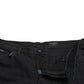 Black Cotton Stretch Bermuda Denim Shorts