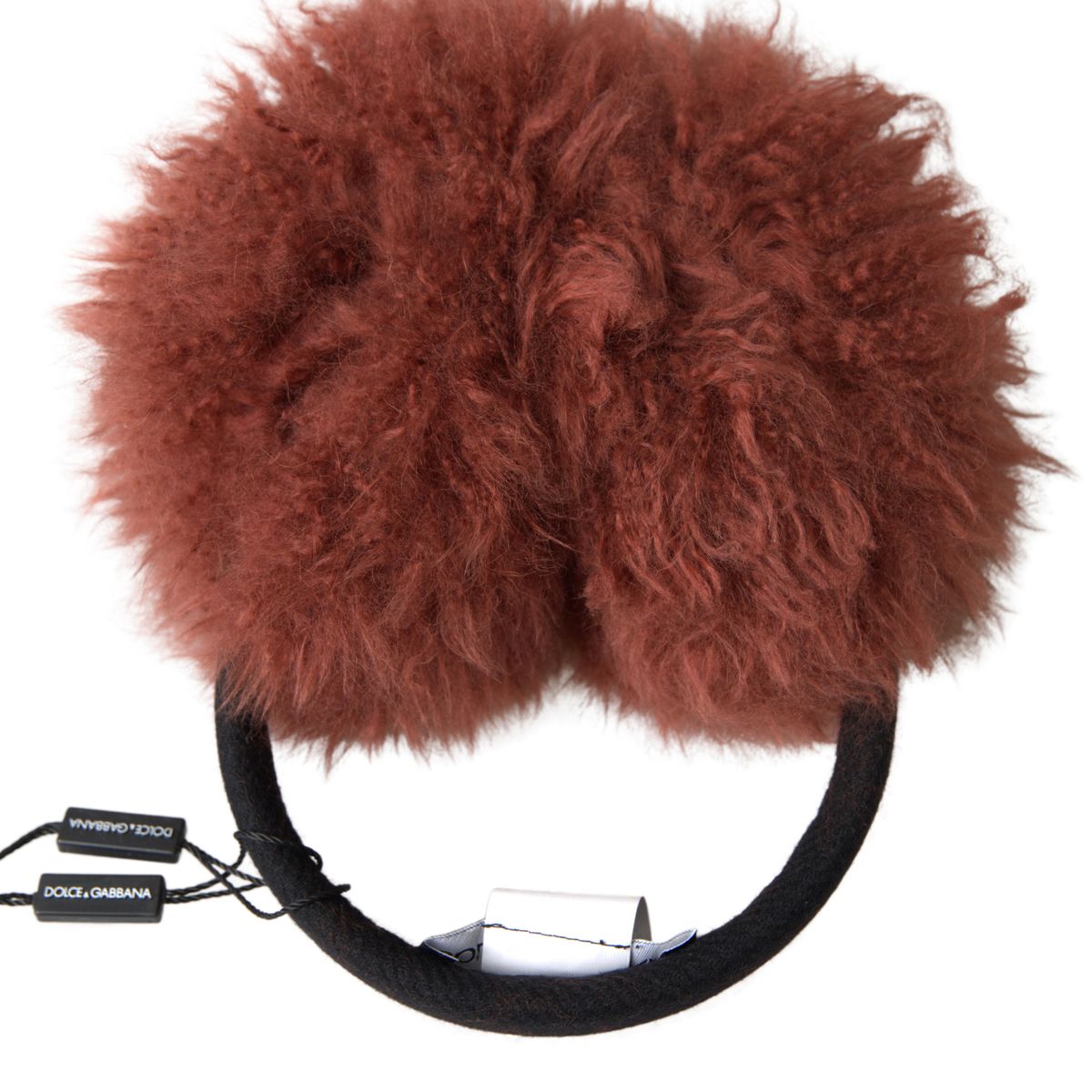 Red Alpaca Fur Earmuffs