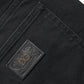 Black Cotton Stretch Bermuda Denim Shorts