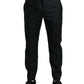 Black Wool Slim Fit Formal Trouser Dress Pants