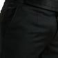 Black Wool Slim Fit Formal Trouser Dress Pants