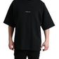 Black Eyes Print Cotton Round Neck T-shirt