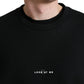 Black Eyes Print Cotton Round Neck T-shirt