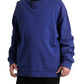 Royal Blue Cotton Crewneck Pullover Sweater
