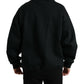 Black Logo Crystal Pullover Sweater