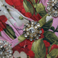 Multicolor Floral Crystal Embellished A-line Dress