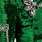 Green Sequin Swarovski Crystal Dress