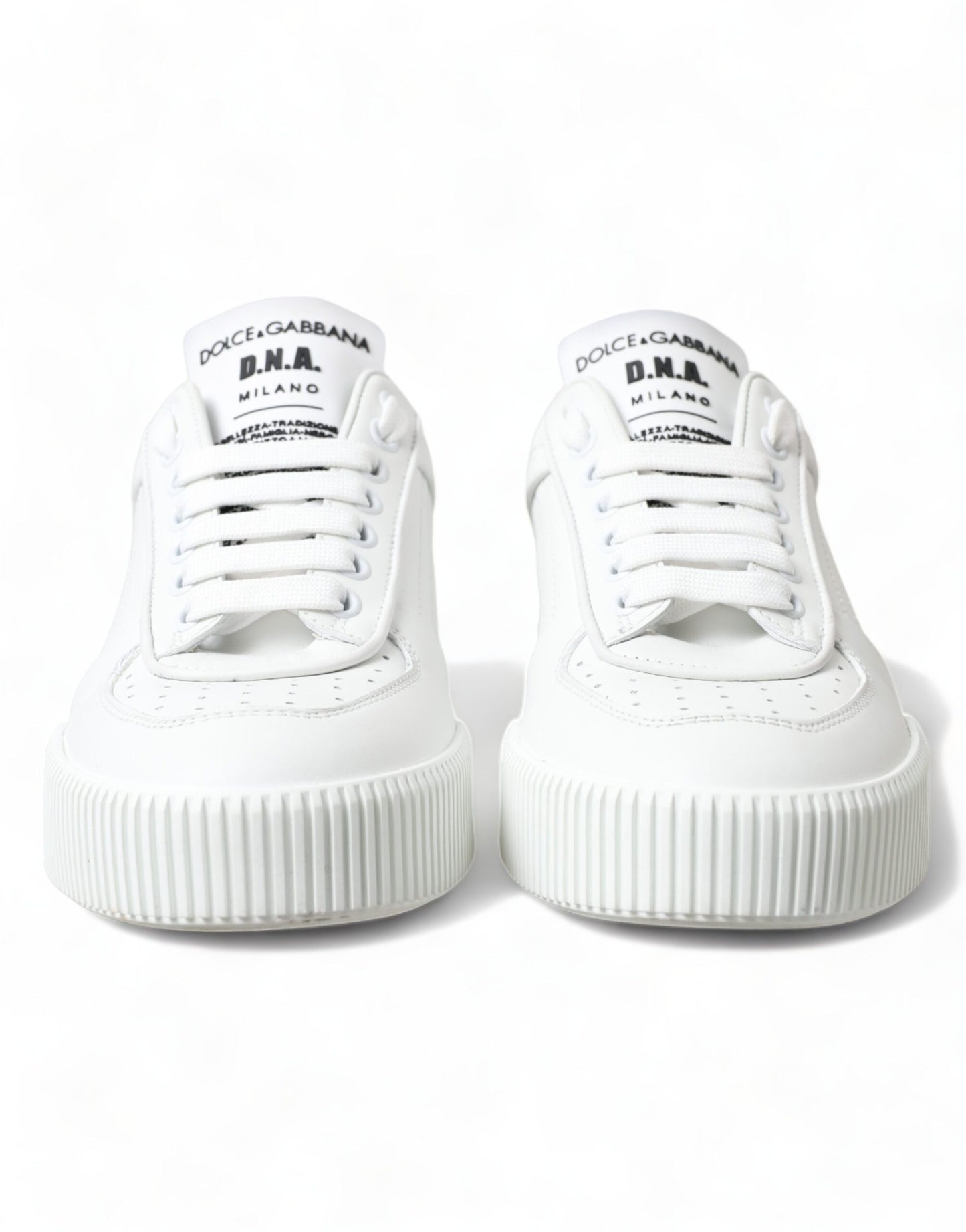 Elegant White Miami Lace-Up Sneakers