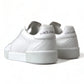 Elegant White Miami Lace-Up Sneakers