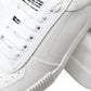 Elegant White Miami Lace-Up Sneakers