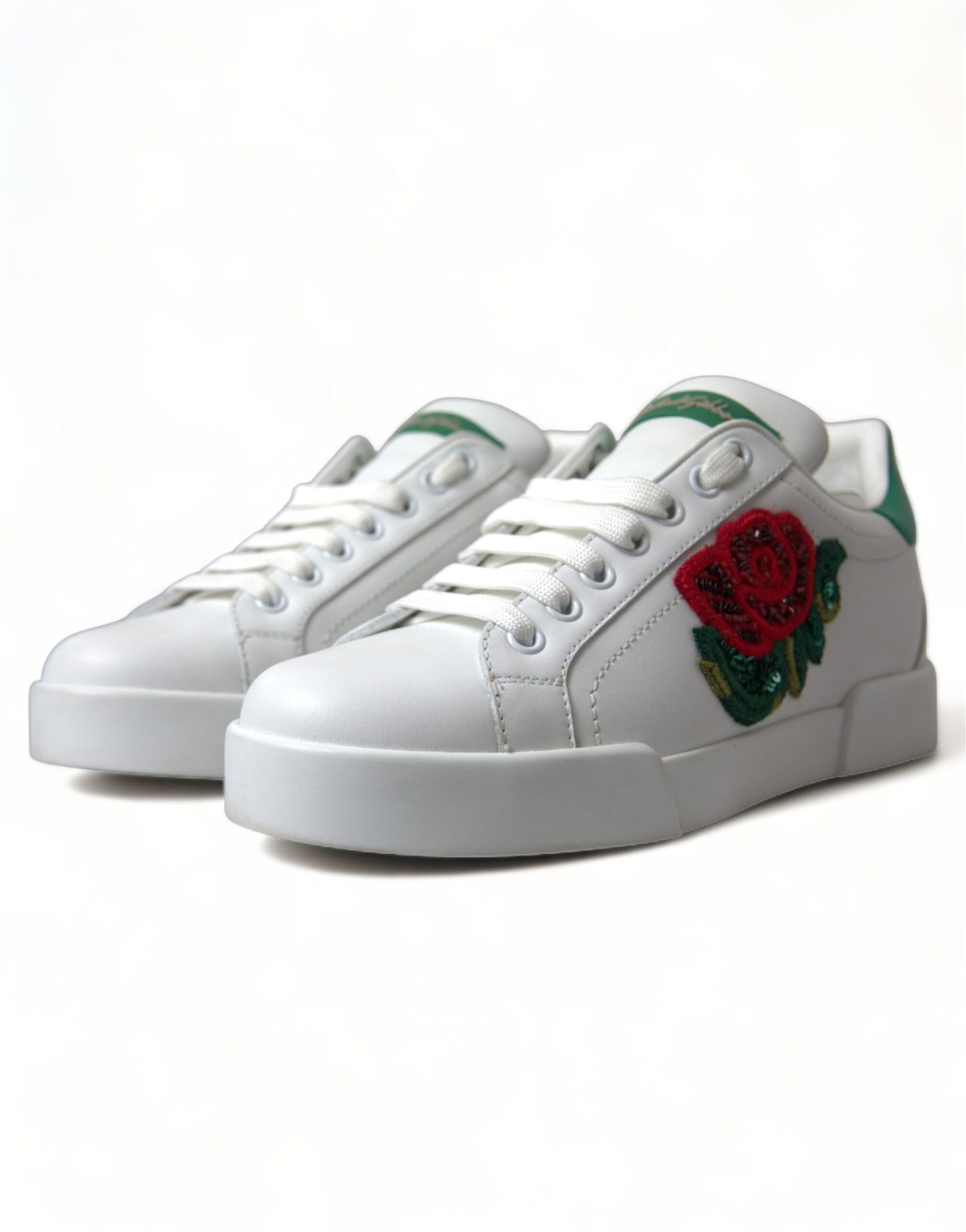 Exclusive White Portofino Leather Sneakers