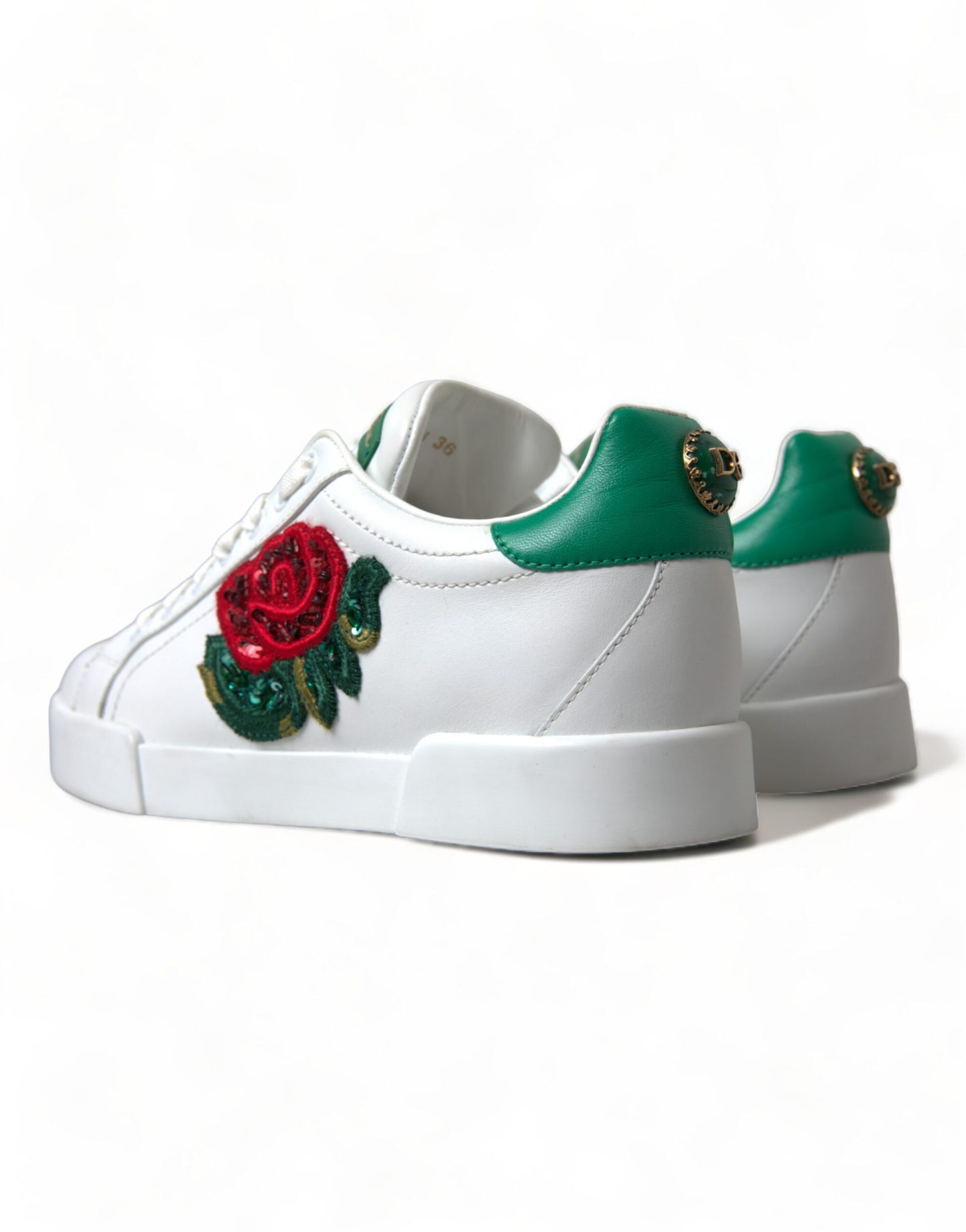 Exclusive White Portofino Leather Sneakers